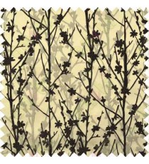 Black Brown Twigs Forest Design Poly Main Curtain Designs